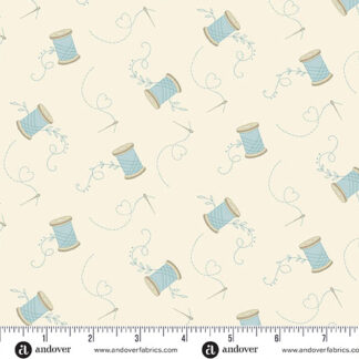 100% Cotton - Sewing Bird (Needle and Thread) - A-1605-L - Cotton - Laundry Basket Quilts - 44 in wide