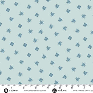 100% Cotton - Sewing Bird (Le Moyne Star) - A-1610-B - Bluebonnets - Laundry Basket Quilts - 44 in wide