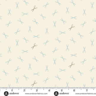 100% Cotton - Sewing Bird (Good Scissors) - A-1612-L - Lace - Laundry Basket Quilts - 44 in wide