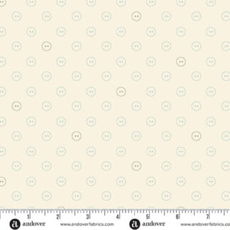 100% Cotton - Sewing Bird (Buttons) - A-1617-L - Starched - Laundry Basket Quilts - 44 in wide