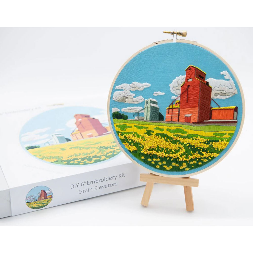 Angiels Art - Diy Embroidery Kit - Grain Elevators