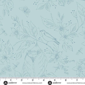 100% Cotton - Sewing Bird - AW-1681-LB - Pacific - Laundry Basket Quilts - 108 in wide