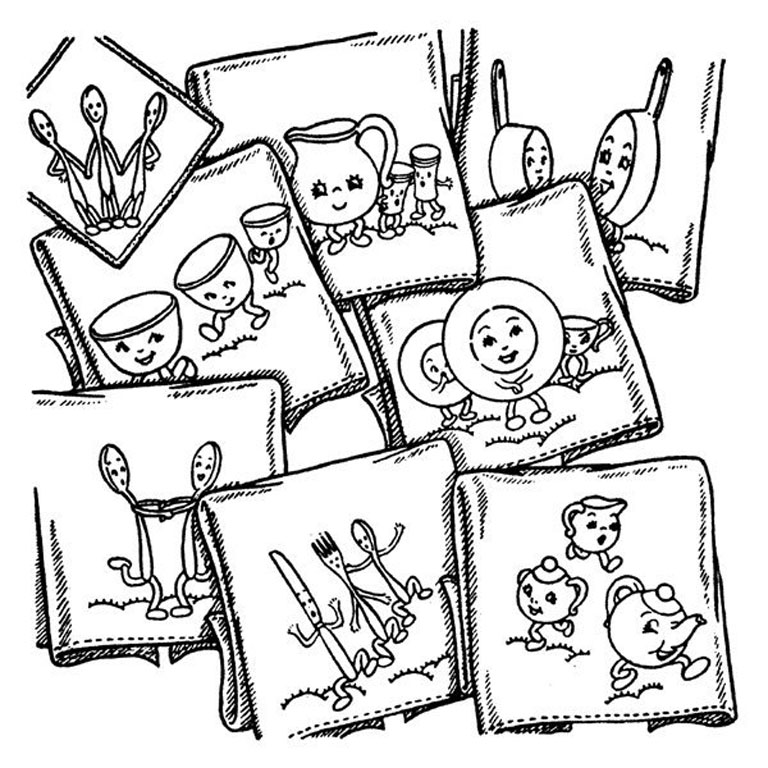 Iron-On Transfers - 3528 - Animated Dish - Aunt Marthas