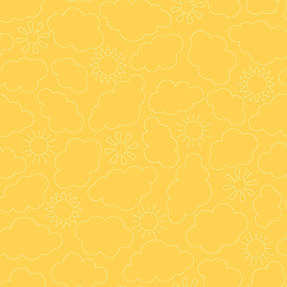 100% Cotton Fabric - Sippin' on Sunshine (Sunny Skies) - MAS11077-S - Yellow - Kimberbell