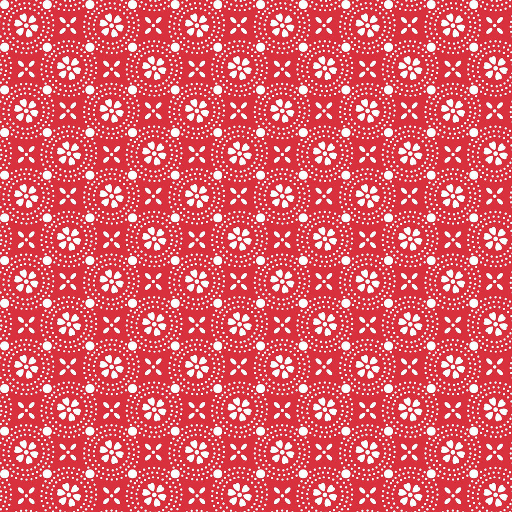 100% Cotton Fabric - Sippin' on Sunshine (Dotted Circles) - MAS8241-RW - Red - Kimberbell
