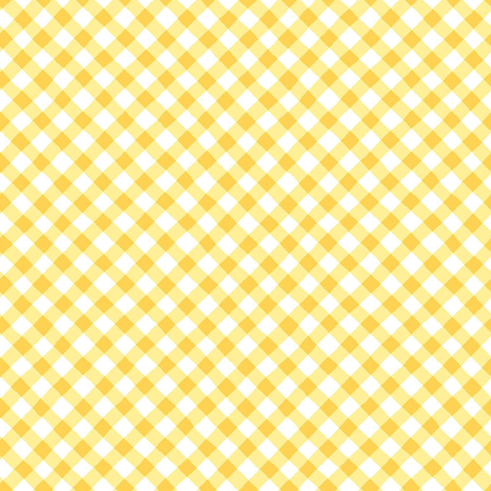 100% Cotton Fabric - Sippin' on Sunshine (Bias Gingham) - MAS11078-S - Yellow - Kimberbell