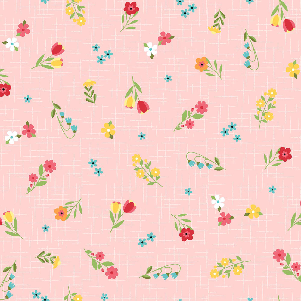 100% Cotton Fabric - Sippin' on Sunshine (Ditsy On Texture) - MAS11076-P - Pink - Kimberbell