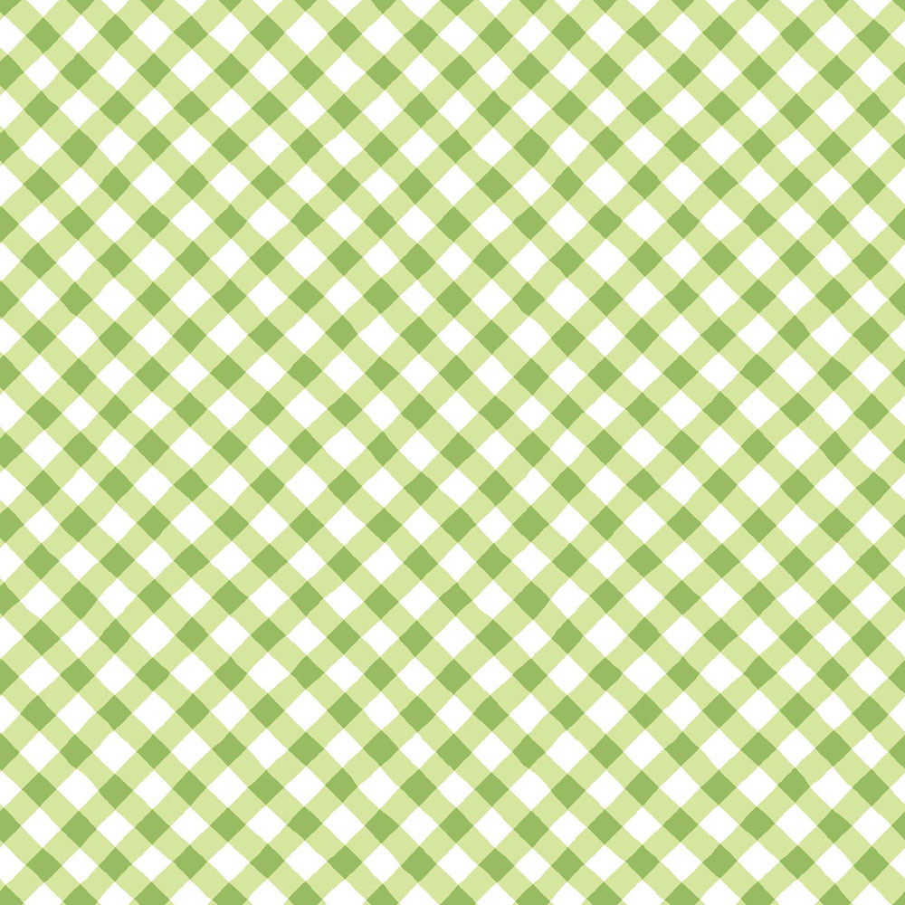 100% Cotton Fabric - Sippin' on Sunshine (Bias Gingham) - MAS11078-G - Green - Kimberbell