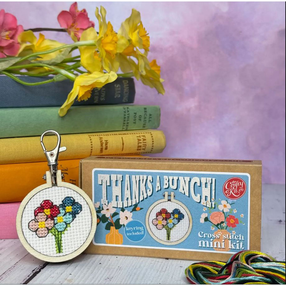 The Crafty Kit - Mini Matchbox Cross Stitch Kit - Thanks A Bunch!