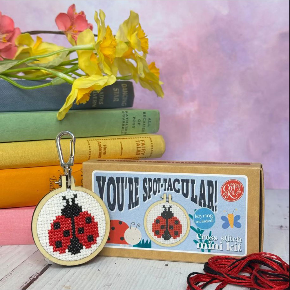 The Crafty Kit - Mini Matchbox Cross Stitch Kit - You're Spot-Tacular!