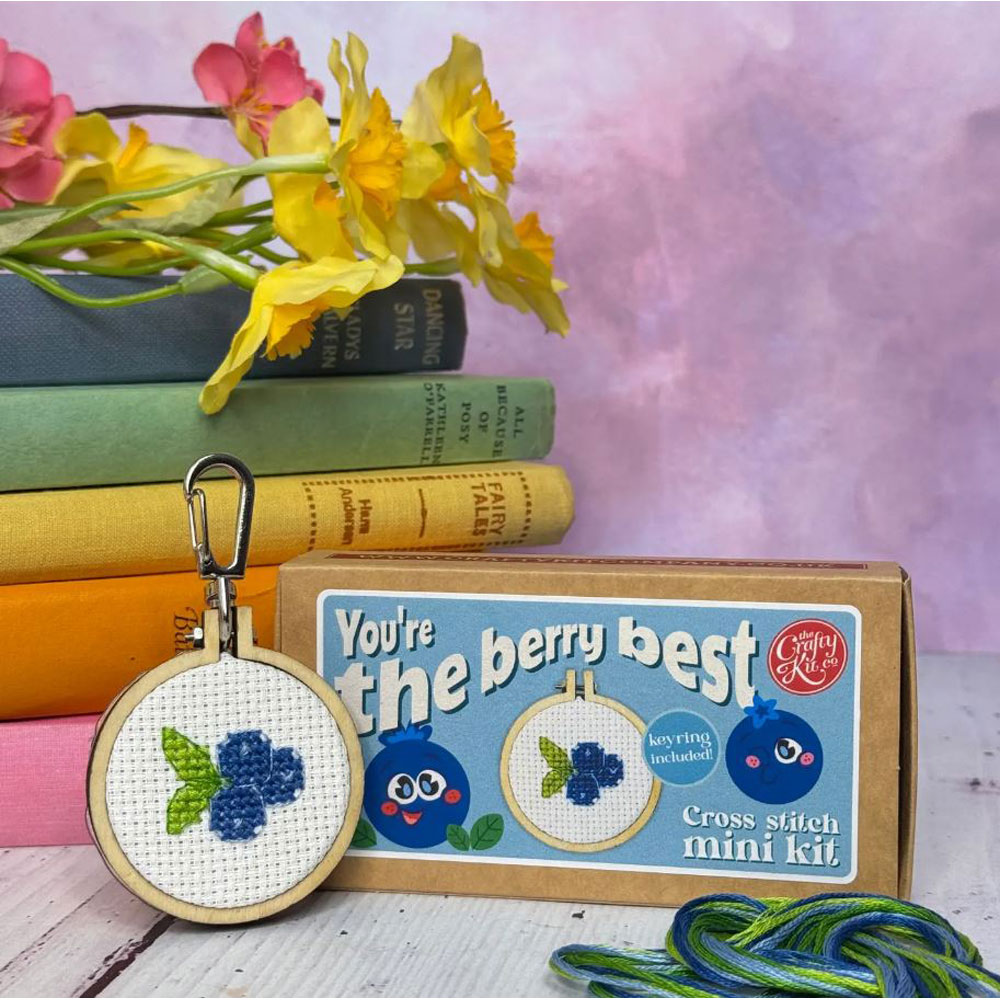 The Crafty Kit - Mini Matchbox Cross Stitch Kit - You're the Berry Best