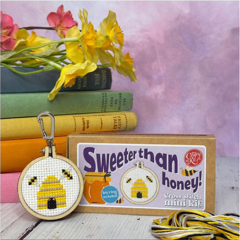 The Crafty Kit - Mini Matchbox Cross Stitch Kit - Sweeter Than Honey!