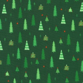 100% Cotton - Tiny Tidings (Trees) - 23910-224 - Evergreen - Studio RK - 44 in wide