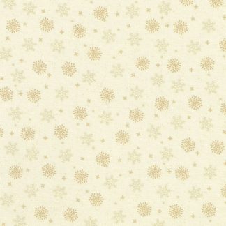 100% Cotton - Tiny Tidings (Snowflakes) - 23911-14 - Natural - Studio RK - 44 in wide