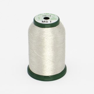 KingStar Metallic - 1000m - MS1 - SILVER - Polyster Core 40wt Embroidery Thread
