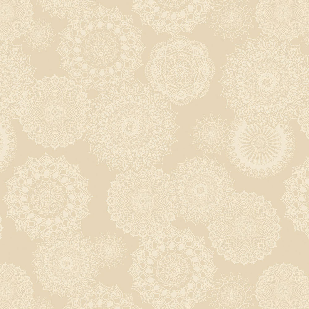 100% Cotton - Winter Haven (Dancing Doilies) - 16790W-70 - Natural - Rachel Rossi - 108 in wide