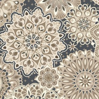 100% Cotton - Shadow & Stone (Medallions) - 17330-76 - Sandstone - Amanda Murphy - 44 in wide
