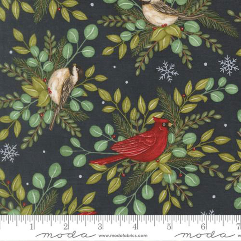 100% Cotton - When Snow Falls (Winter Birds) - 56170-13 - Night Sky - Deb Strain - 44 in wide