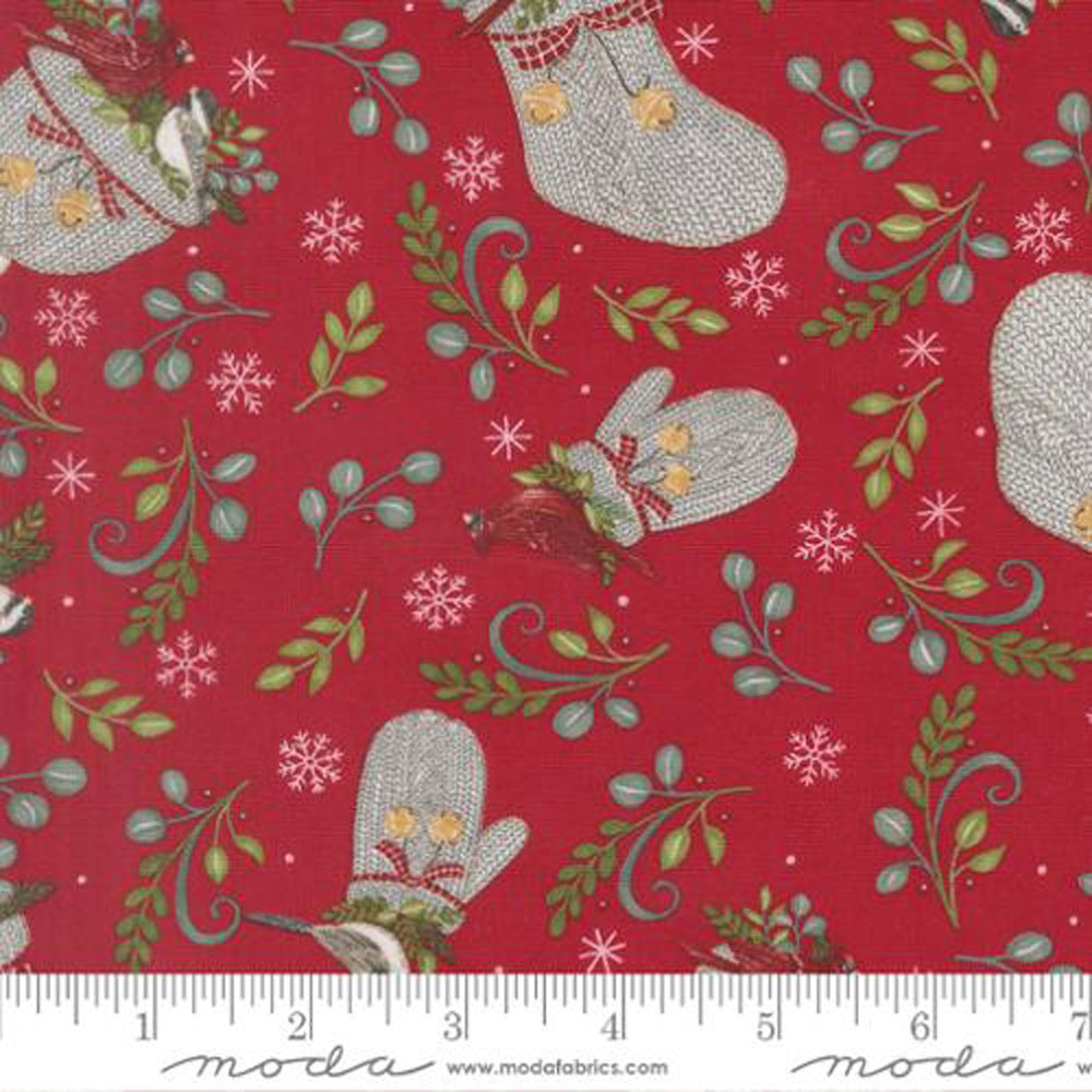 100% Cotton - When Snow Falls (Winter Wear Novelty) - 56171-14 - Berry Red - Deb Strain - 44 in wide
