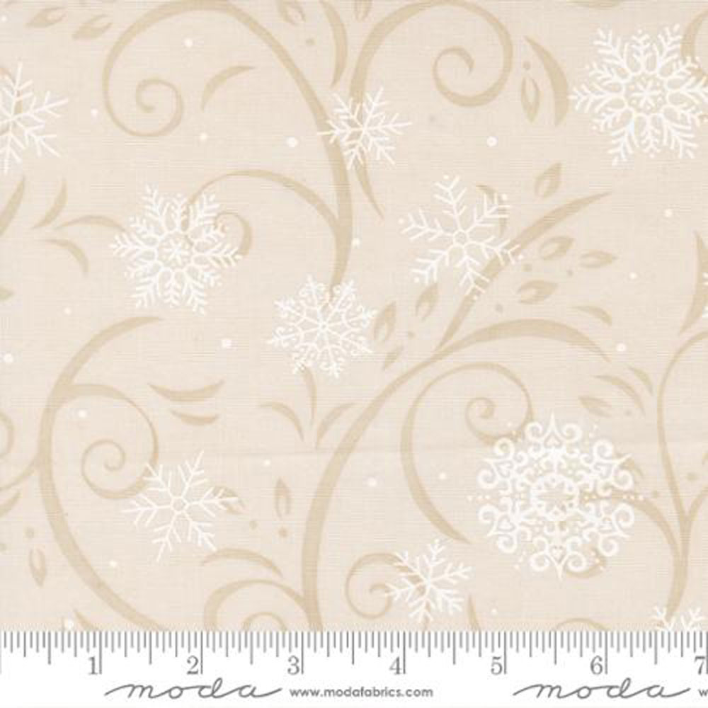 100% Cotton - When Snow Falls (Swirling Snowflakes Winter) - 56172-11 - White - Deb Strain - 44 in wide