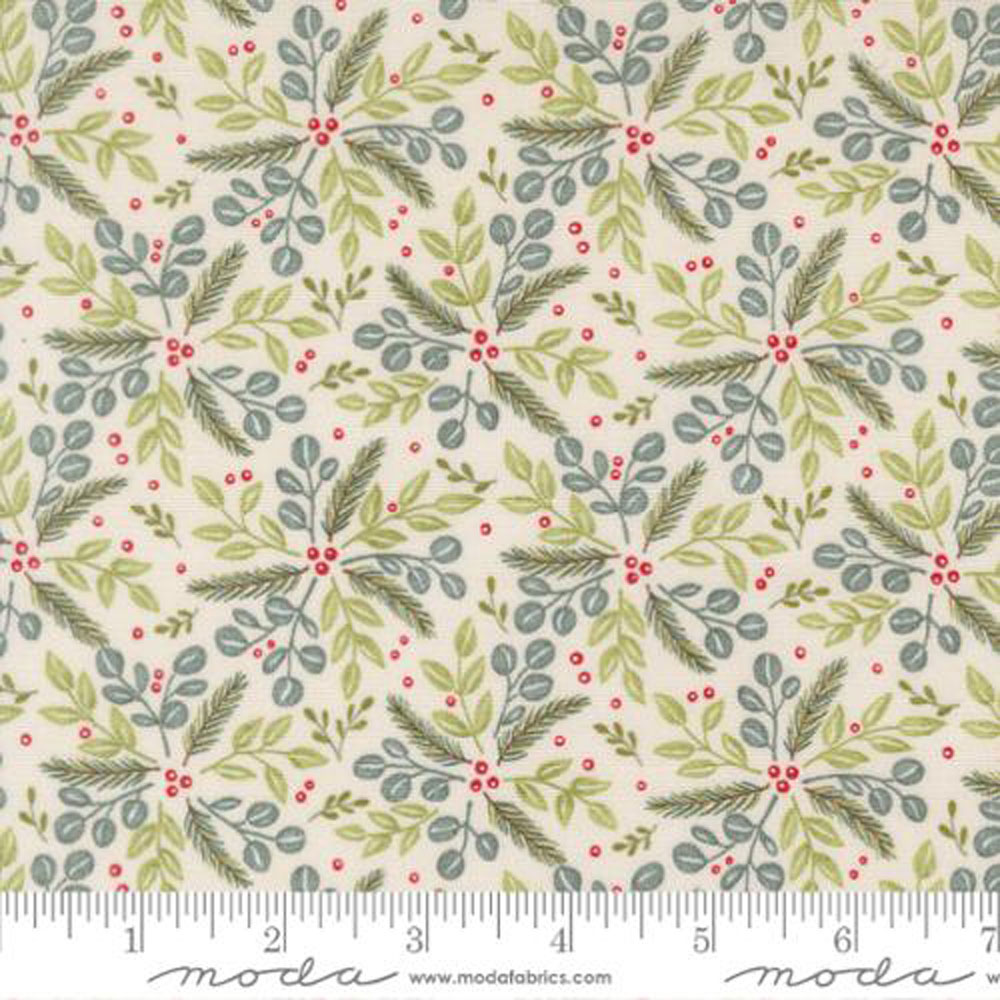 100% Cotton - When Snow Falls (Winter Greenery Blenders) - 56174-11 - Snowy White - Deb Strain - 44 in wide
