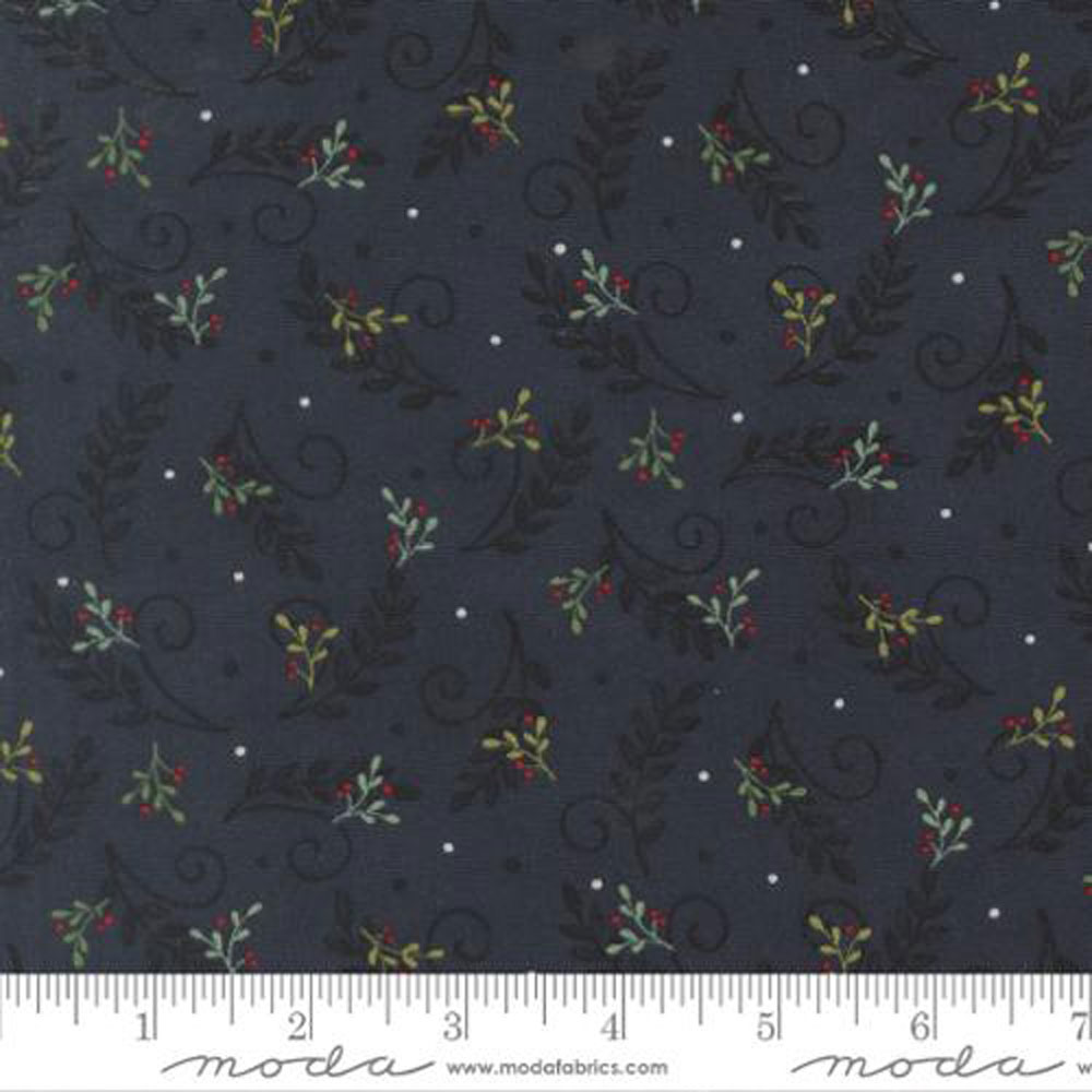 100% Cotton - When Snow Falls (Tossed Greenery Blenders) - 56175-13 - Night Sky - Deb Strain - 44 in wide