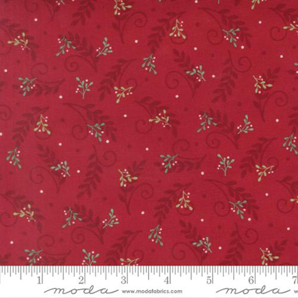 100% Cotton - When Snow Falls (Tossed Greenery Blenders) - 56175-14 - Berry Red - Deb Strain - 44 in wide