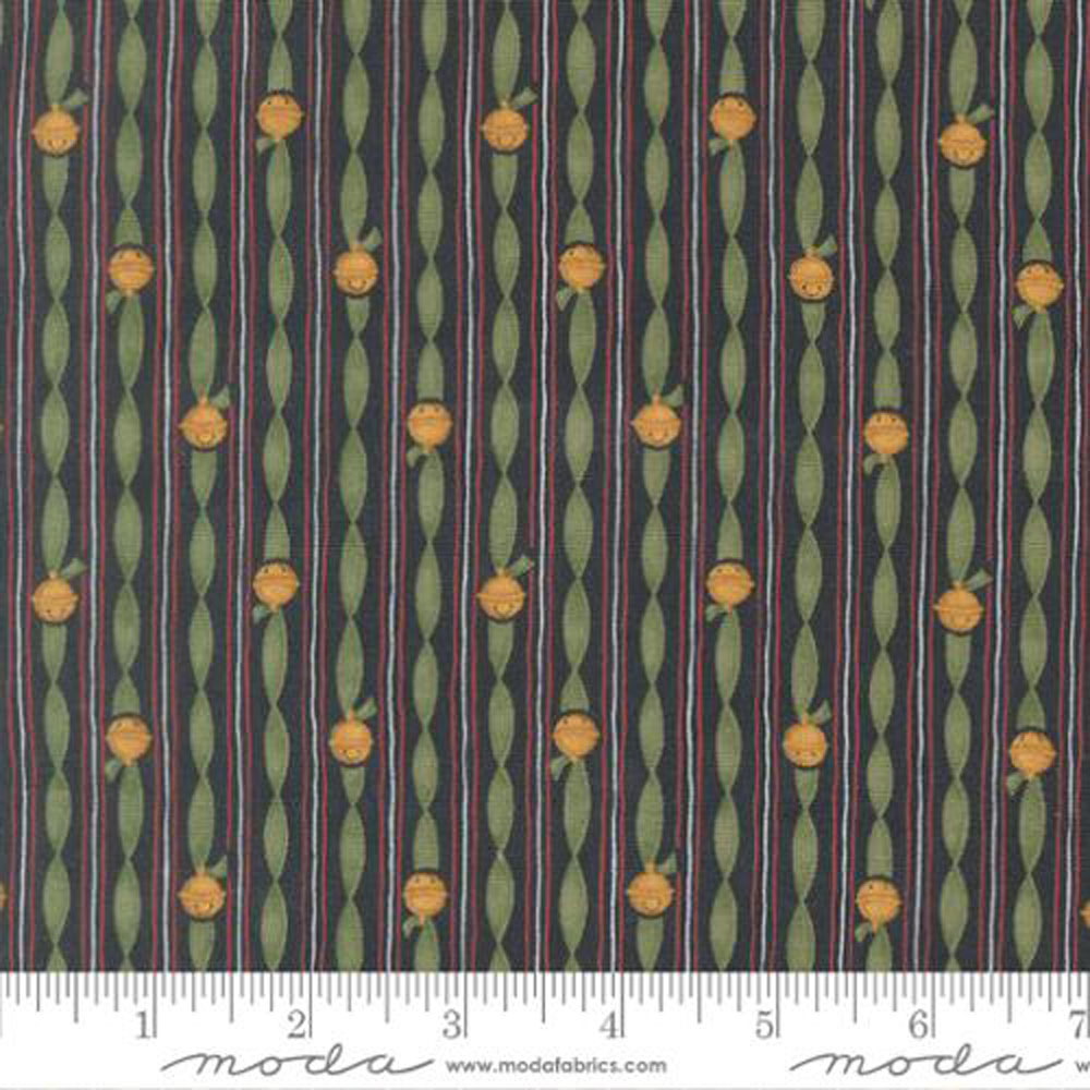 100% Cotton - When Snow Falls (Jingle Bell Stripes) - 56176-13 - Night Sky - Deb Strain - 44 in wide