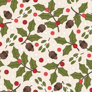 100% Cotton Flannel - Snowtop Mountain (Greenery) - MASF11163-E - Cream - Bonnie Sullivan - 43 in wide