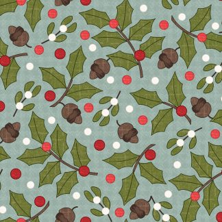 100% Cotton Flannel - Snowtop Mountain (Greenery) - MASF11163-Q - Aqua - Bonnie Sullivan - 43 in wide