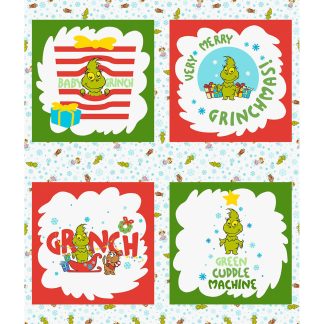 100% Cotton Fabric Panel - Little Grinch - 23872-205 - Multi - Dr. Seuss Enterprises