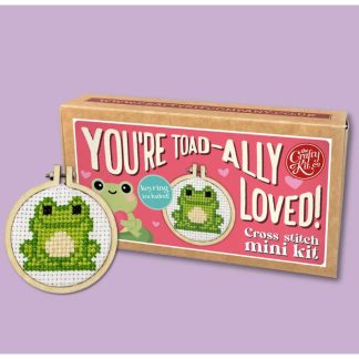 The Crafty Kit - Mini Matchbox Cross Stitch Kit - You're Toad-Ally Loved!