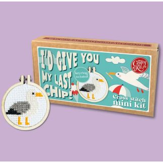 The Crafty Kit - Mini Matchbox Cross Stitch Kit - I'd Give You My Last Chip!