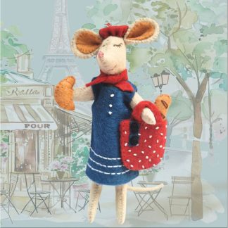 Corinne Lapierre - Wool Mix Felt Craft Mini Kit - Little Mouse in Paris