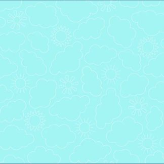 100% Cotton Fabric - Sippin' on Sunshine (Sunny Skies) - MAS11077-Q - Aqua Blue - Kimberbell