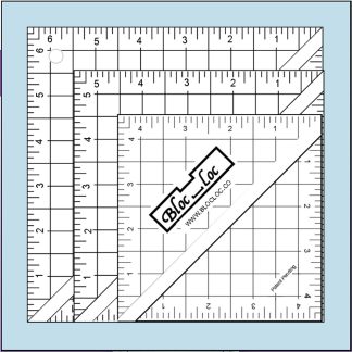 Ruler - Bloc Loc - Half-Square Triangle Ruler Set #5 - 4-1/2", 5-1/2" & 6-1/2"