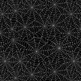 100% Cotton Digital - Feline Spooky (Spider Webs) - CD4183 - Dona Gelsinger - 44 in wide