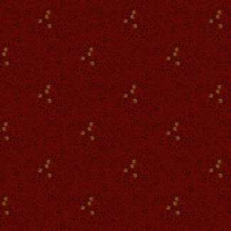 100% Cotton - Pineberry Lane (Winterberry) - R172001D - Red - Pam Buda - 44 in wide