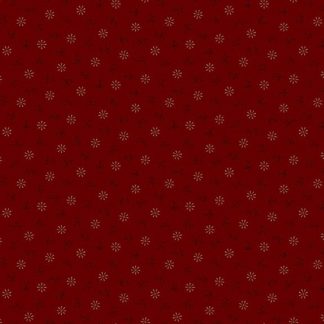 100% Cotton - Pineberry Lane (Flakes) - R172007D - Red - Pam Buda - 44 in wide
