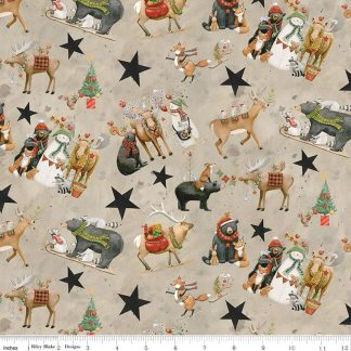 100% Cotton - Northern Christmas (Main) - C17830 - Neutral - Teresa Kogut - 43 in wide