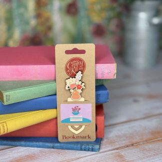 The Crafty Kit - Wooden Bookmark - Vase of Flowers