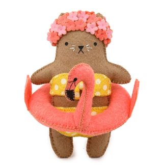 Kiriki Press - Felt Doll Kit - Flamingo Cat