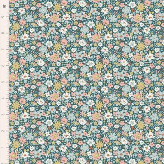 100% Cotton - Village Life - 100689 - Esther Petrol - By Tilda - PRE-ORDER