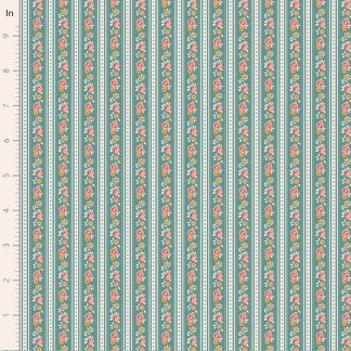 100% Cotton - Village Life - 100690 - Agnes Teal - By Tilda - PRE-ORDER