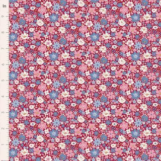 100% Cotton - Village Life - 100695 - Esthe Burgundy - By Tilda - PRE-ORDER
