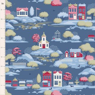 100% Cotton - Village Life (Blenders) - 110187 - Village Blue - By Tilda - PRE-ORDER