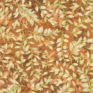 100% Cotton - Hello Fall (Leaf Vines) - 23919-163 - Spice - Lynnea Washburn - 44 in wide