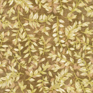100% Cotton - Hello Fall (Leaf Vines) - 23919-164 - Chestnut - Lynnea Washburn - 44 in wide