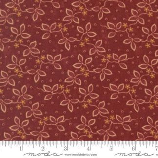 100% Cotton Flannel - Flannel Season (3 Leaves Blenders Leaves) - 59841F-13 - Barn Red - Kansas Troubles Quilters - 44" wide