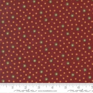100% Cotton Flannel - Flannel Season (Rain Drops Dots) - 59845F-13 - Barn Red - Kansas Troubles Quilters - 44" wide
